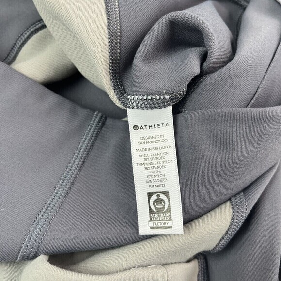 Athleta Colorblock Up for Anything Leggings Gray Grey White Size S Silver Bells - Picture 13 of 14